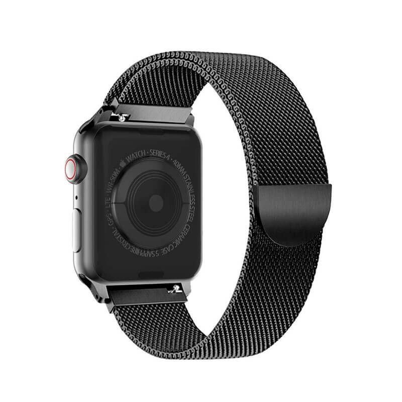 Geschikte Apple Watch roestvrijstalen magnetische metalen ronde band - Aolon