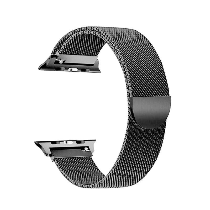 Geschikte Apple Watch roestvrijstalen magnetische metalen ronde band - Aolon